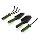 Set 4 unelte pentru gradinarit cu maner verde Set 4 unelte pentru gradinarit cu maner verde