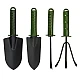 Set 4 unelte pentru gradinarit cu maner verde Set 4 unelte pentru gradinarit cu maner verde