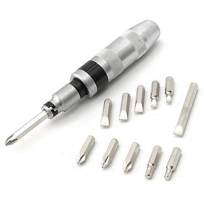 Trusa Surubelnita de impact 14 piese cu 12 biti metalici surubelnita si adaptor Trusa Surubelnita de impact 14 piese cu 12 biti metalici surubelnita si adaptor
