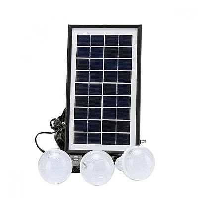 Kit solar GD Lite 1 dotat cu dispozitive USB cu 3 becuri LED si acumulator de mare capacitate HA Kit solar GD Lite 1 dotat cu dispozitive USB cu 3 becuri LED si acumulator de mare capacitate HA