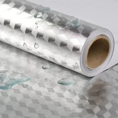 Set 2 Autocolant ALUMINIU pentru Bucatarie 40x500 cm Model ROMB Set 2 Autocolant ALUMINIU pentru Bucatarie 40x500 cm Model ROMB