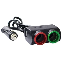 Priza auto 12V Olesson 1631 cu 3 intrari 120W negru