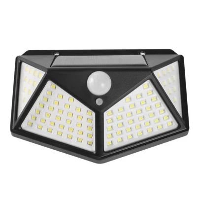 Set 4 Lampi ULTRA 100 LED Solare cu senzor de miscare si lumina 3 moduri ILUMINARE