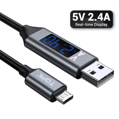 Cablu Micro USB cu Display Digital incarcare telefon mobil