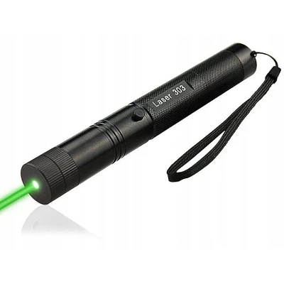 Laser Verde LED 303 Puternic cu RAZA 1KM 2 capete XL