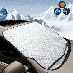 Protectie parbriz, XL husa geam auto, anti-inghet si parasolar, universal, prelata ARGINTIE 