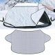 Set 2 x Protectie parbriz XL husa geam auto anti-inghet si parasolar universal prelata ARGINTIE 