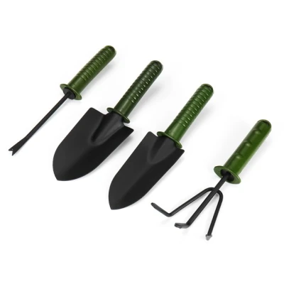 Set 4 unelte pentru gradinarit cu maner verde