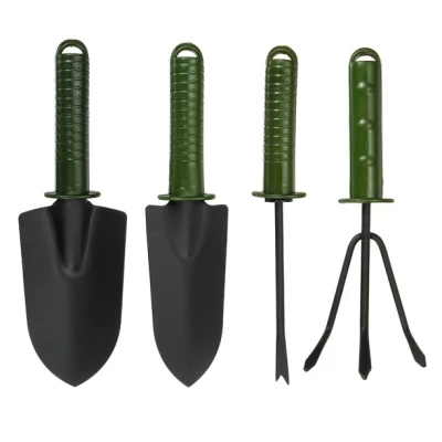 Set 4 unelte pentru gradinarit cu maner verde
