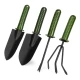 Set 4 unelte pentru gradinarit cu maner verde