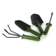 Set 4 unelte pentru gradinarit cu maner verde