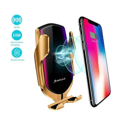 Suport Auto Auriu R1 Senzor Incarcare Fast Charge Wireless