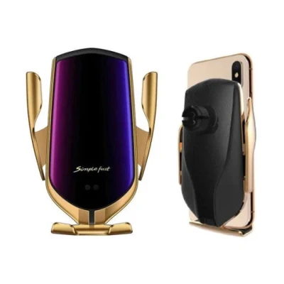 Suport Auto Auriu R1 Senzor Incarcare Fast Charge Wireless