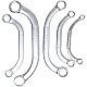 Set 5 chei inelare tip U  8x10-21x22 mm