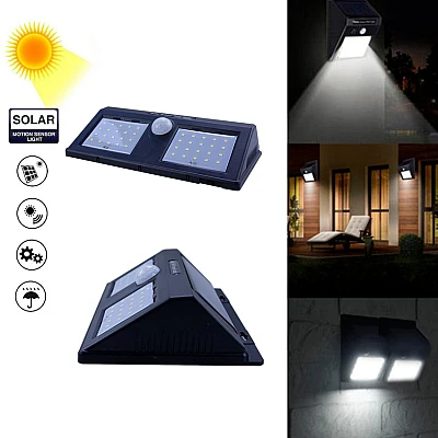 Lampa solara XF 6029 2 x 20 LED cu senzor de miscare si lumina Lampa solara XF 6029 2 x 20 LED cu senzor de miscare si lumina