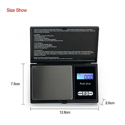 Mini cantar Digital Scale de buzunar, negru Mini cantar Digital Scale de buzunar, negru