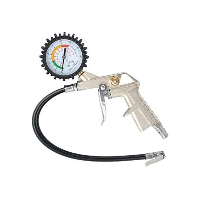 Pistol Umflat pentru Compresor cu Manometru si Furtun 35cm Pistol Umflat pentru Compresor cu Manometru si Furtun 35cm