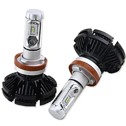 Set 2 becuri LED auto X3 H4 cu doua faze putere 50W 6000 lumeni temperatura 6000K