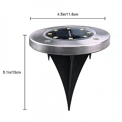 Set 4 Lampi Solare METALICE Disk Lights Argintii pentru gradina LY Set 4 Lampi Solare METALICE Disk Lights Argintii pentru gradina LY