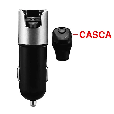 Splitter Bricheta Auto Bluetooth M10 cu Casca Handsfree Inclusa Splitter Bricheta Auto Bluetooth M10 cu Casca Handsfree Inclusa