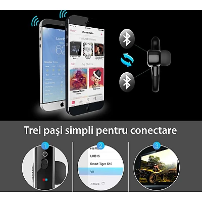 Casca bluetooth Smart Wireless V8 Casca bluetooth Smart Wireless V8