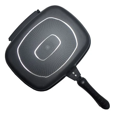 Tigaie Grill Dubla 32 cm Garnitura Silicon Maner Magnetic Tigaie Grill Dubla 32 cm Garnitura Silicon Maner Magnetic
