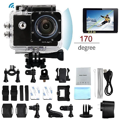 Camera Sport 4K HD Carcasa rezistenta la Apa Camera Sport 4K HD Carcasa rezistenta la Apa