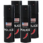 4 X Spray POLICE paralizant de buzunar cu Chilli 