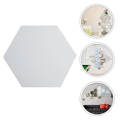 Set 12 Oglinzi Design Hexagon MARI 20x23 - Oglinzi Decorative Acrilice Cristal - Diamant - Fagure 12 bucati/set TA Set 12 Oglinzi Design Hexagon MARI 20x23 - Oglinzi Decorative Acrilice Cristal - Diamant - Fagure 12 bucati/set TA