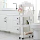 Suport depozitare cu 4 rafturi tip carucior modular pentru baie sau bucatarie Suport depozitare cu 4 rafturi tip carucior modular pentru baie sau bucatarie