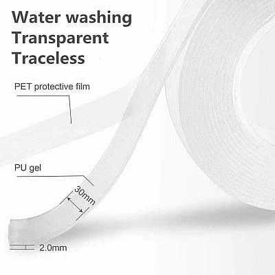 Banda Ivy Grip 3M din SILICON transparent dublu adeziva incolora LL Banda Ivy Grip 3M din SILICON transparent dublu adeziva incolora LL