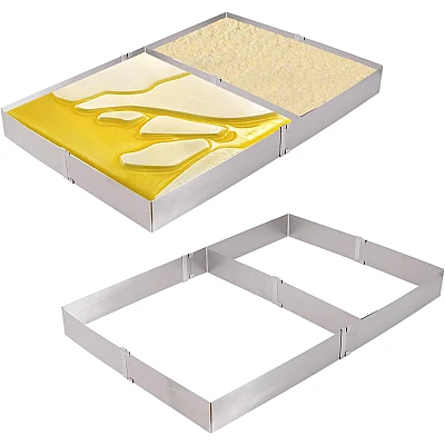 Forma dreptunghiulara pentru tort reglabila de 28 - 53 cm H-8CM Forma dreptunghiulara pentru tort reglabila de 28 - 53 cm H-8CM