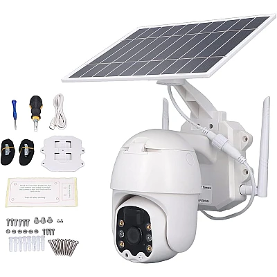 Camera supraveghere PTZ Solara fara fir pentru exterior Camera supraveghere PTZ Solara fara fir pentru exterior