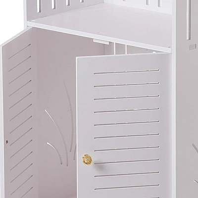 Raft de baie WPC alb Dulap 92x40x25 cm Raft de baie WPC alb Dulap 92x40x25 cm