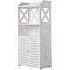 Raft de baie WPC alb Dulap 92x40x25 cm Raft de baie WPC alb Dulap 92x40x25 cm