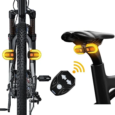 Semnalizare Bicicleta FY-1825 Ovala cu Telecomanda Wireless Semnalizare Bicicleta FY-1825 Ovala cu Telecomanda Wireless
