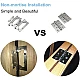 Set 2 x Balama inox ascunsa pentru usi bucatarie sau dulap XIZIYINGHUA Set 2 x Balama inox ascunsa pentru usi bucatarie sau dulap XIZIYINGHUA