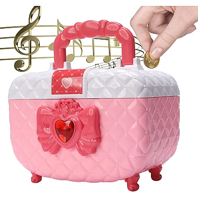 Pusculita pentru fetite tip cutie de machiaj rularea automată a banilor si cod Pusculita pentru fetite tip cutie de machiaj rularea automată a banilor si cod