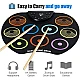 Set Tobe electronice digitale din Silicon cu pedale de picior 9 USB 9 Paduri de tobe colorate Set Tobe electronice digitale din Silicon cu pedale de picior 9 USB 9 Paduri de tobe colorate