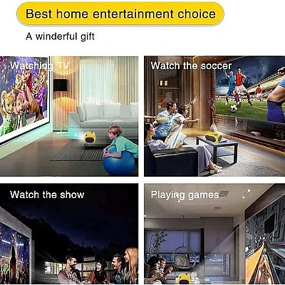 Mini proiector portabil HD 1080P sunet surround 360 de grade Videoproiector Home Cinema Mini proiector portabil HD 1080P sunet surround 360 de grade Videoproiector Home Cinema