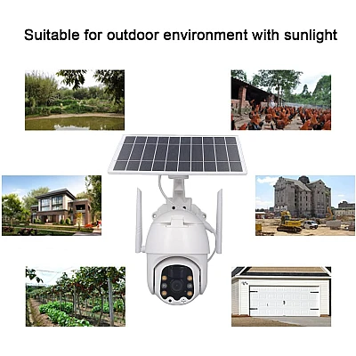 Camera supraveghere PTZ Solara fara fir pentru exterior Camera supraveghere PTZ Solara fara fir pentru exterior
