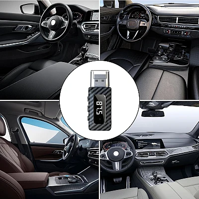Bluetooth 2 in 1 receiver transmitter W3 cu display lcd pentru muzica pe frecventa radio Bluetooth 2 in 1 receiver transmitter W3 cu display lcd pentru muzica pe frecventa radio