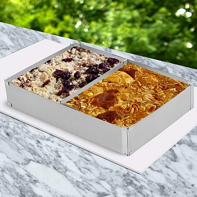 Forma dreptunghiulara pentru tort reglabila de 28 - 53 cm H-8CM Forma dreptunghiulara pentru tort reglabila de 28 - 53 cm H-8CM