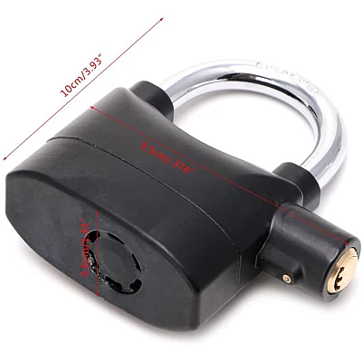 Lacat cu Alarma Puternica Aliaj Aluminiu 110dB Lacat cu Alarma Puternica Aliaj Aluminiu 110dB