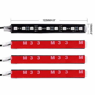 Benzi Led Auto Ambientale 9 Led 8 Culori Telecomanda Benzi Led Auto Ambientale 9 Led 8 Culori Telecomanda