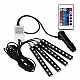 Benzi Led Auto Ambientale 9 Led 8 Culori Telecomanda Benzi Led Auto Ambientale 9 Led 8 Culori Telecomanda