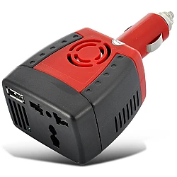 Invertor Auto 12v 150w Rosu de Tensiune la Bricheta Invertor Auto 12v 150w Rosu de Tensiune la Bricheta