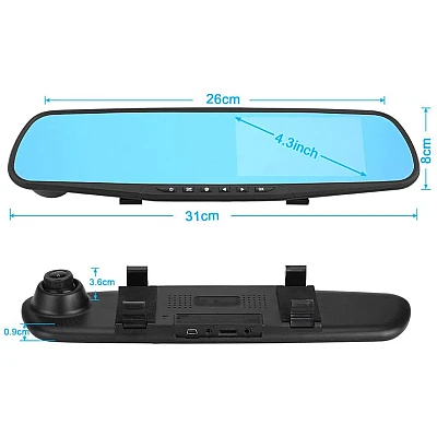 Oglinda AUTO display 3.5" cu camera fata-spate Oglinda AUTO display 3.5" cu camera fata-spate