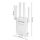 Amplificator Alb U7AC1200RE de semnal 4 antene wireless Amplificator Alb U7AC1200RE de semnal 4 antene wireless