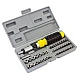 Trusa 41 Piese Surubelnita cu clichet si maner ergonomic 14 tubulare 8 biti 24 biti de precizie 2 adaptoare Trusa 41 Piese Surubelnita cu clichet si maner ergonomic 14 tubulare 8 biti 24 biti de precizie 2 adaptoare
